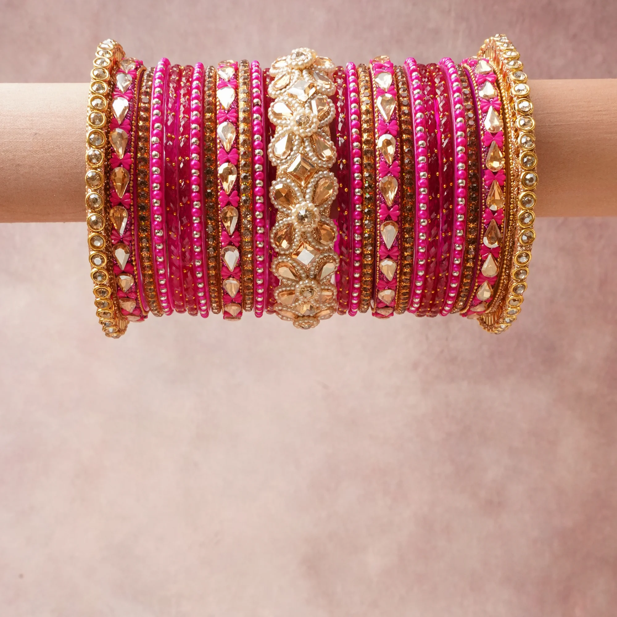 A majestic deep pink set, complemented by Golden, White.
Rich, ceremonial, and designed to be passed through generations.